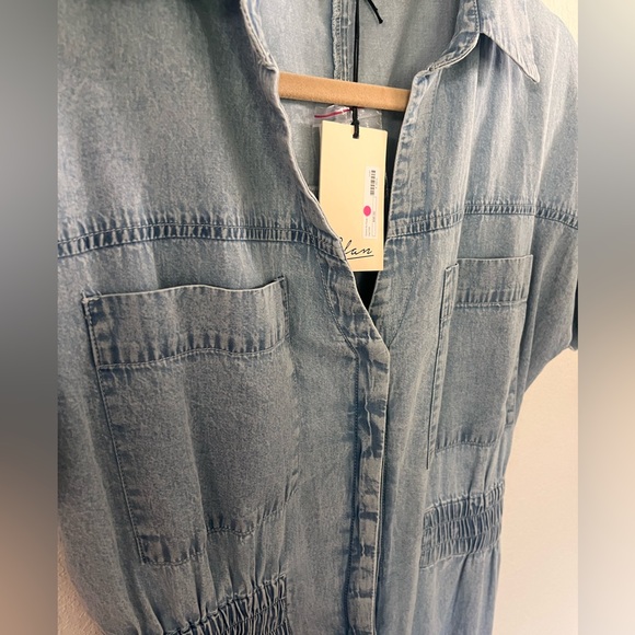 THE DOWDY CHAMBRAY JUMPER BY ELAN NWT SZ S - Picture 7 of 9